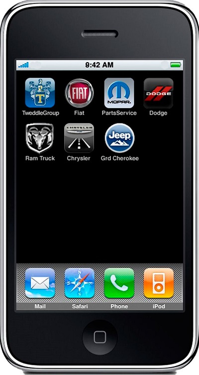 iPhone displaying Apps.