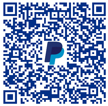 The QR Code to donate via PayPal